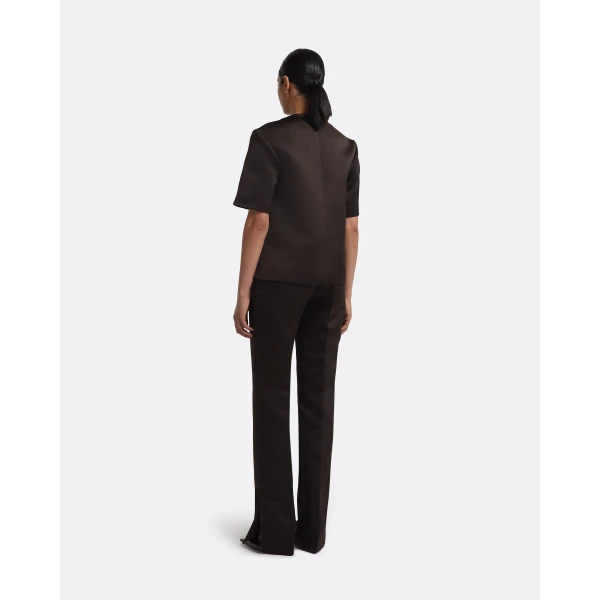 Safiyaa Sayuri Top in Peat Brown, view 4