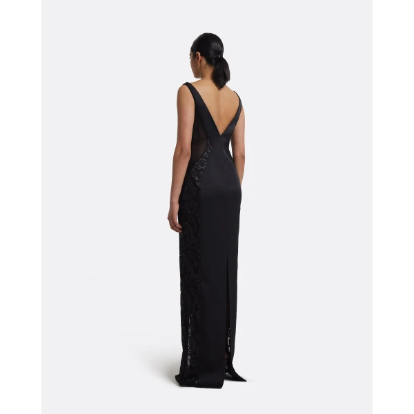 Safiyaa Shayla Long Dress in Black, view 3