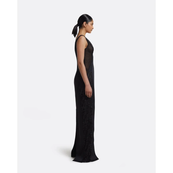 Safiyaa Shayla Long Dress in Black, view 5