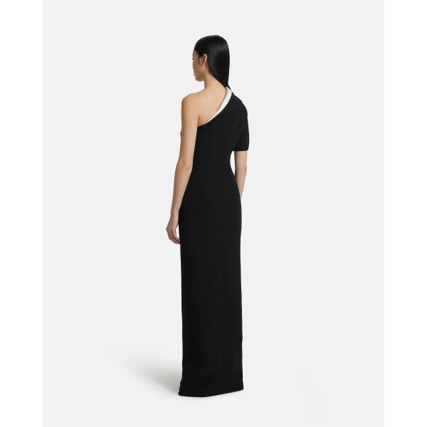 Safiyaa Yume Long Dress in Ivory on Black, view 3