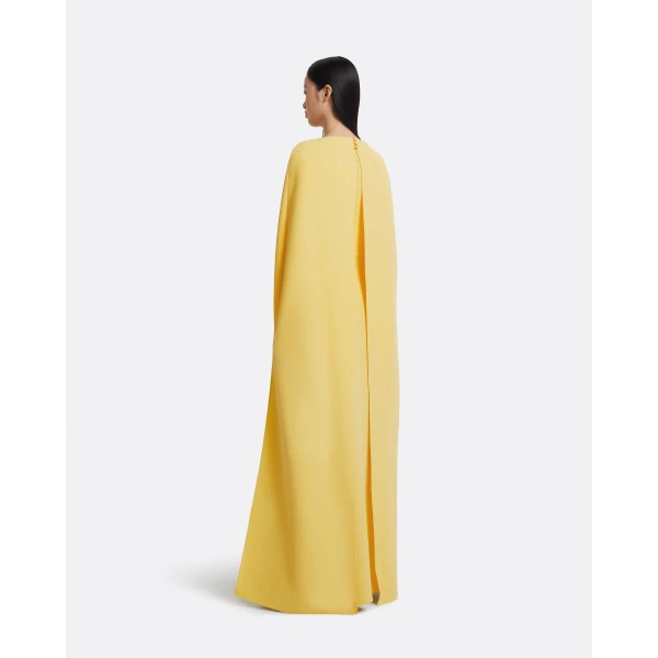 Safiyaa Yuna Long Dress in Aspen Gold with Gold, view 3