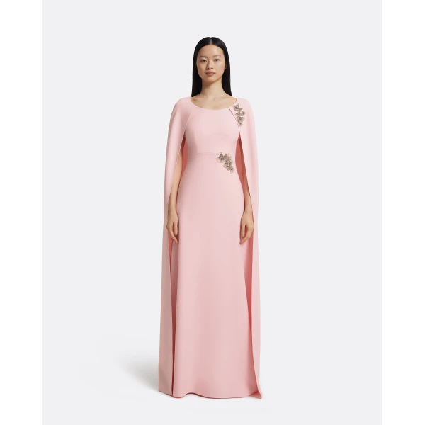 Safiyaa Yuna Long Dress in Lychee with Silver, view 2