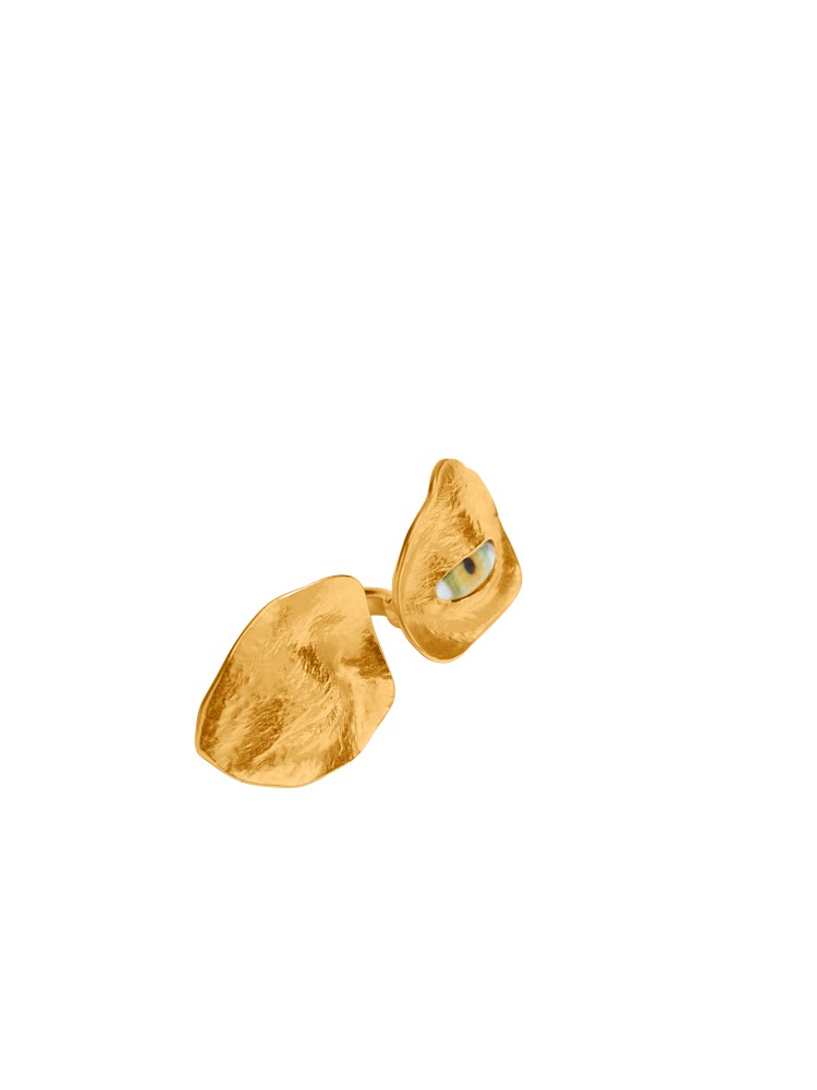 Schiaparelli Wink Ring Gilded Brass