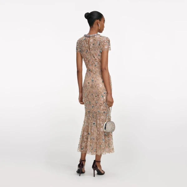 Elevate your elegance in this Self Portrait Dresses Midi Dress from the 2025 resort wear edit
