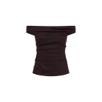 Shona Joy Brown Tops luxury Clothing from Coveti Marketplace