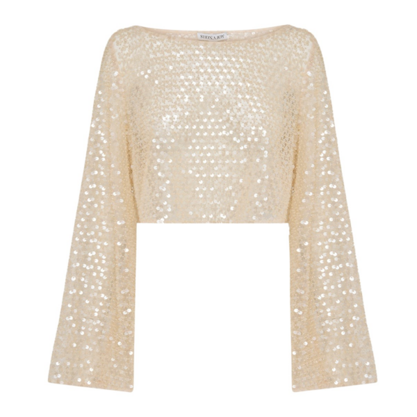 Shona Joy Metallic Tops luxury Clothing from Coveti Marketplace