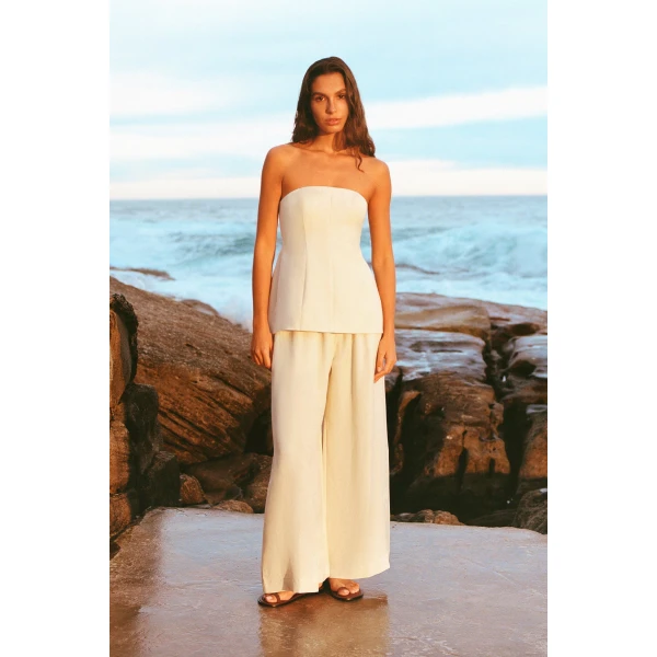 Shona Joy Ivory Pants luxury Clothing from Coveti Marketplace