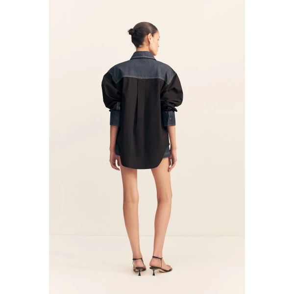 Shona Joy Blue Tops luxury Clothing from Coveti Marketplace