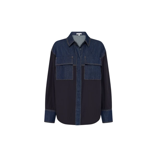 Shona Joy Blue Tops luxury Clothing from Coveti Marketplace