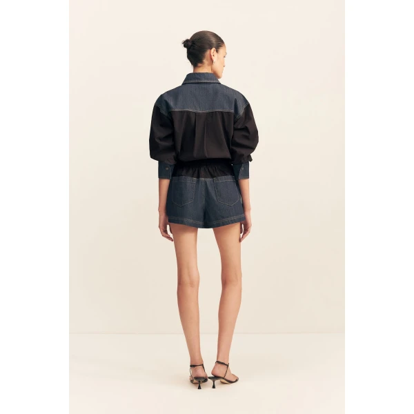 Shona Joy Blue Shorts luxury Clothing from Coveti Marketplace