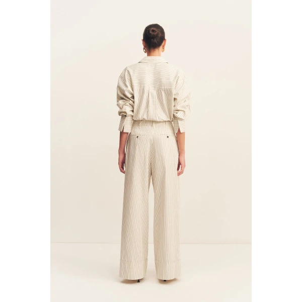Shona Joy Neutrals Pants luxury Clothing from Coveti Marketplace