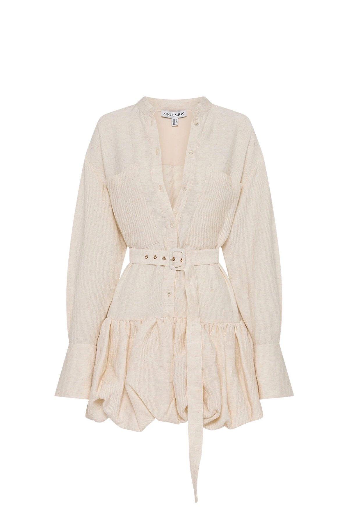 Shona-Joy-Jasper-Bubble-Shirt-Mini-Dress-2025-coveti87714_nobg Shona Joy Beige Dresses luxury Clothing from Coveti Marketplace