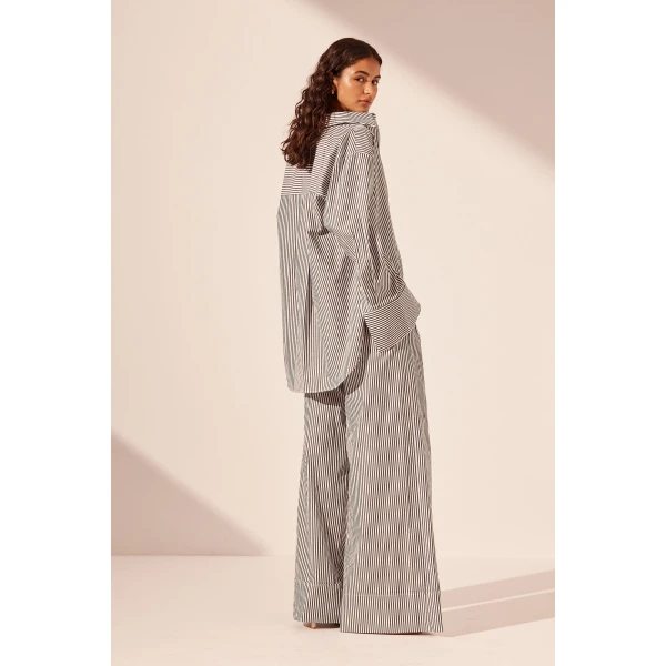 Oversized shirt in the exclusive Jayde stripe in a soft cotton shirting.