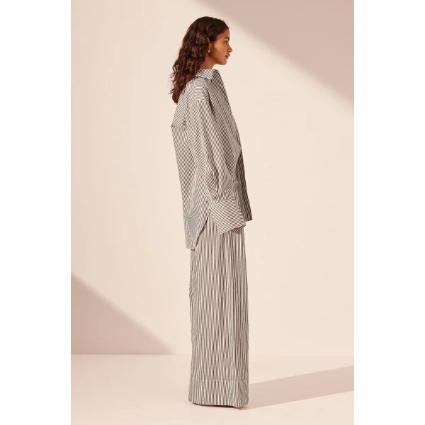 Oversized shirt in the exclusive Jayde stripe in a soft cotton shirting.