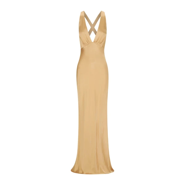 Shona Joy Beige Dresses luxury Clothing from Coveti Marketplace