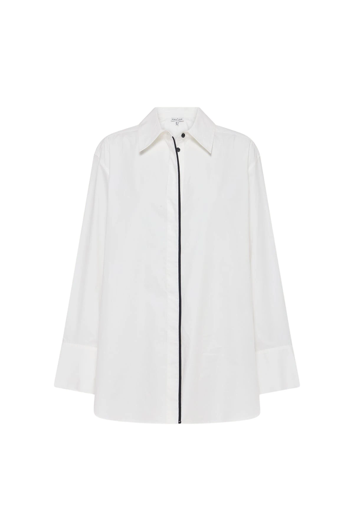 Shona-Joy-Morton-Contrast-Shirt-2025-coveti17490_nobg Shona Joy White Tops luxury Clothing from Coveti Marketplace