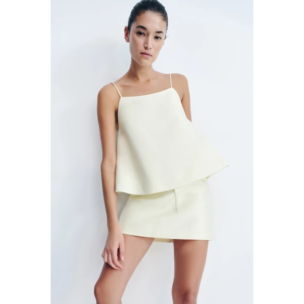 Shona Joy Yellow Tops luxury Clothing from Coveti Marketplace