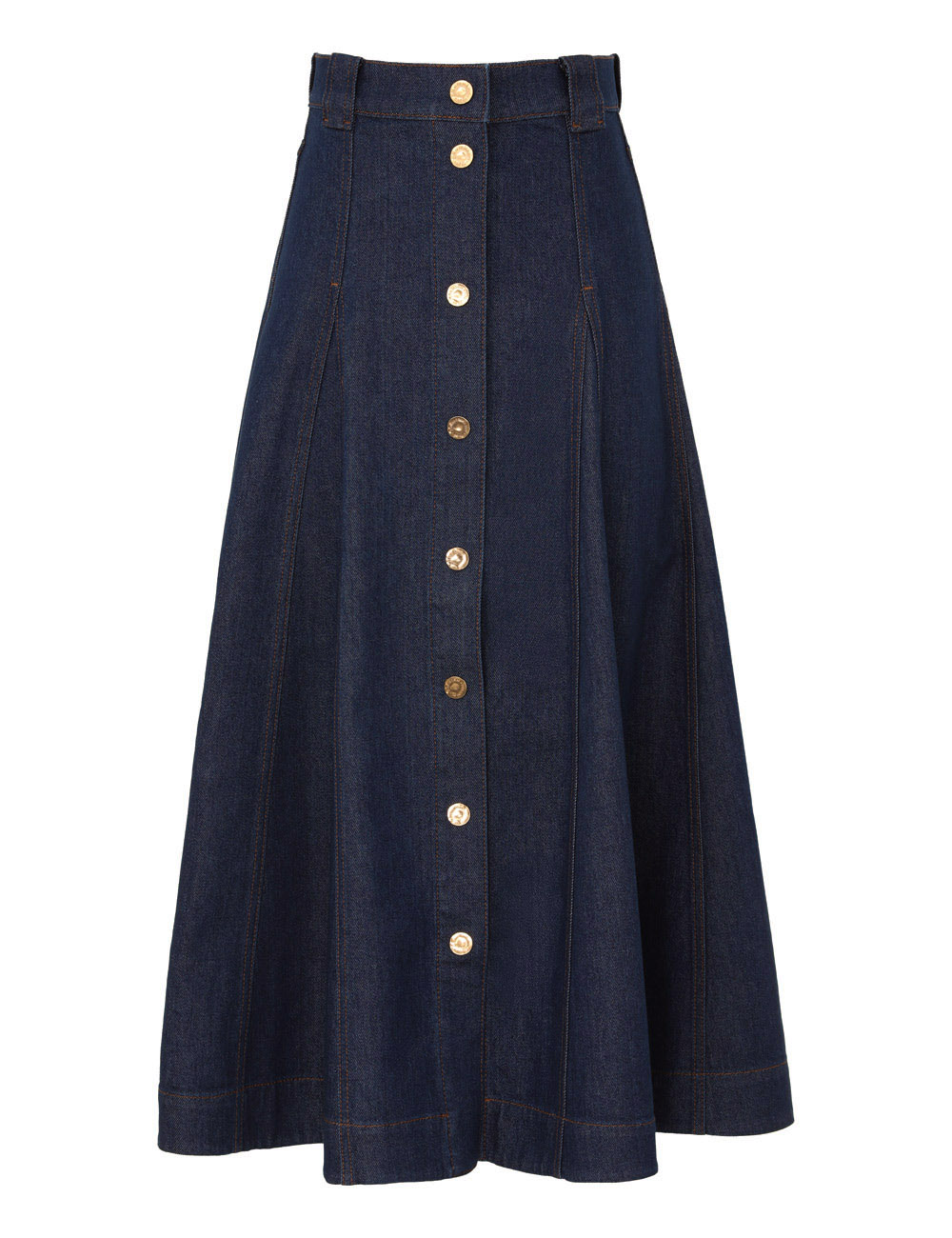 Zimmermann Denim Flare Skirt