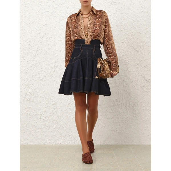 Zimmermann Denim Mini Skirt, view 2