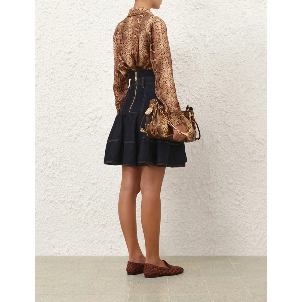 Zimmermann Denim Mini Skirt, view 4