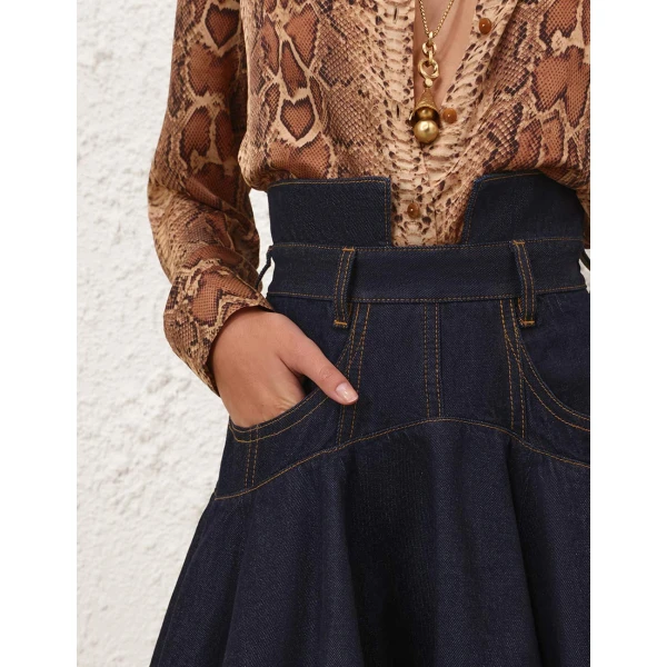 Zimmermann Denim Mini Skirt, view 5