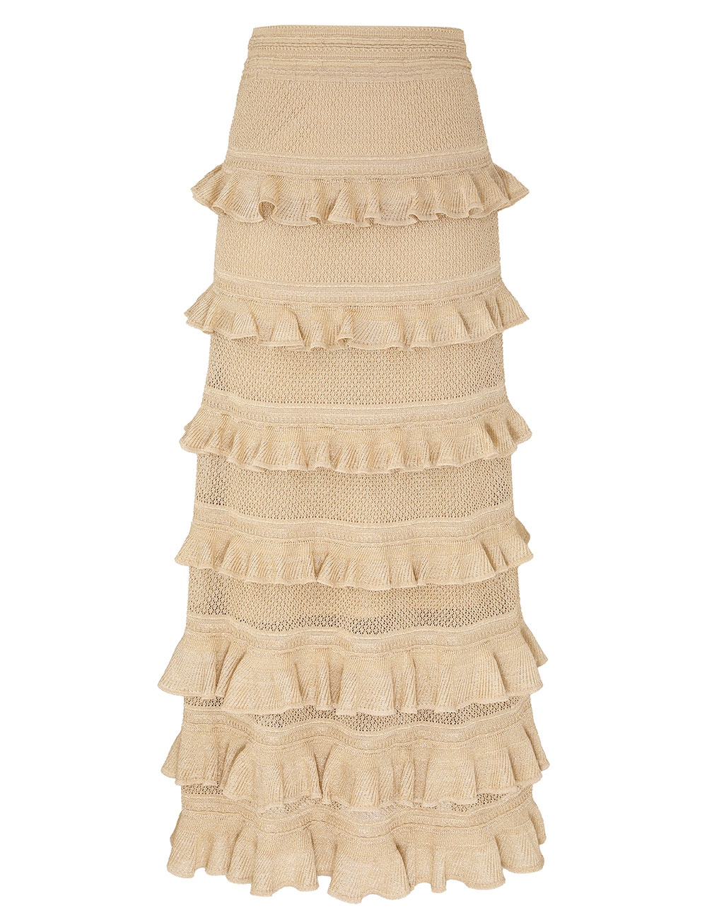 Zimmermann Hypnotic Lace Frill Midi Skirt