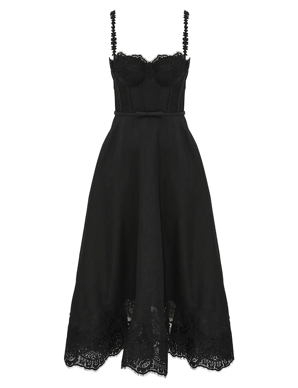 Zimmermann Hypnotic Lace Trim Gown | Ready to Wear 2025 Collection Coveti Elevate your elegance in this Zimmermann Dresses from the 2025 resort wear edit