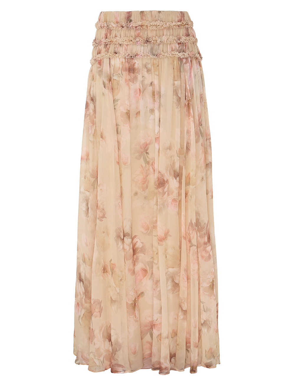Zimmermann Hypnotic Shirred Maxi Skirt
