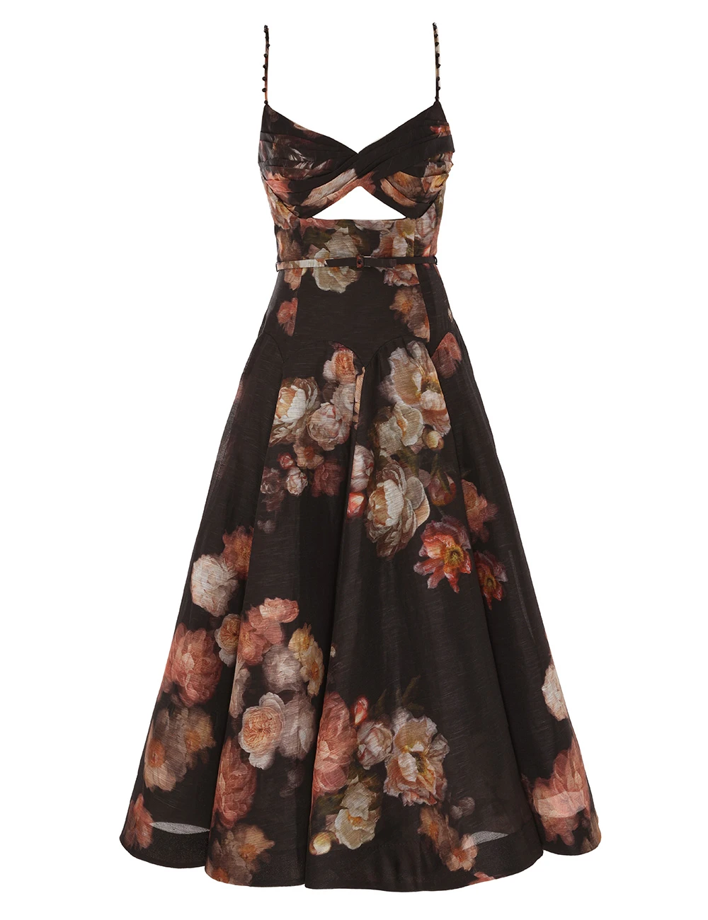 Zimmermann Hypnotic Twist Midi Dress | Ready to Wear 2025 Collection Coveti Elevate your elegance in this Zimmermann Dresses from the 2025 resort wear edit