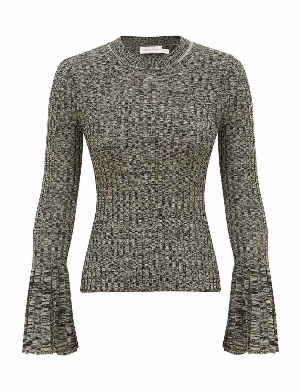 Zimmermann Mouline Bell Sleeve Sweater | Ready to Wear 2025 Collection Coveti Elevate your elegance in this Zimmermann Knitwear from the 2025 resort wear edit