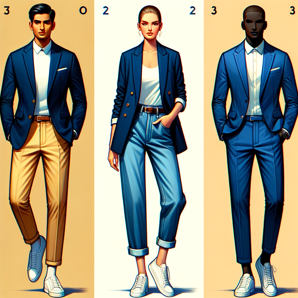 what color pants to wear with a navy blazer luxury What to wear from Coveti Marketplace
