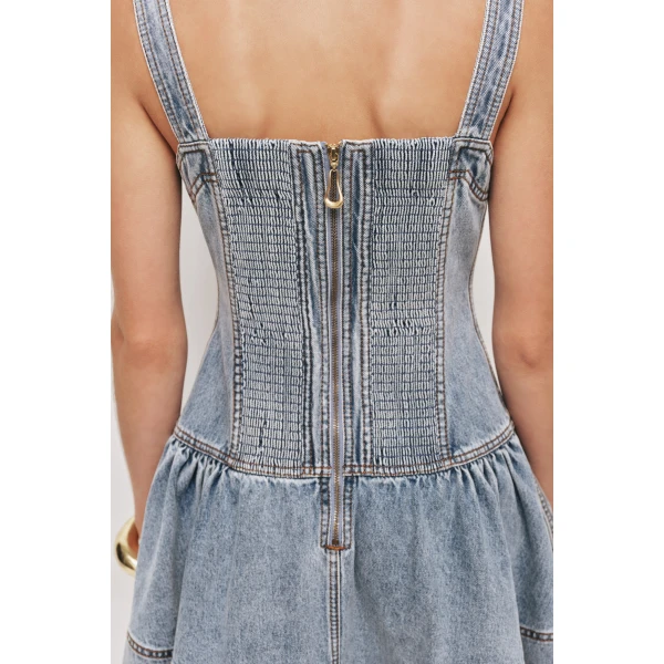 Aje Birch Denim Mini Dress, view 5