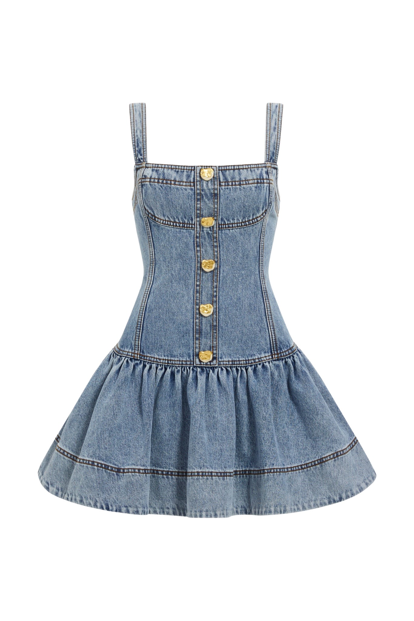 Aje Birch Denim Mini Dress