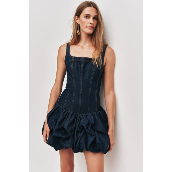 Aje Briar Denim Mini Dress, view 3