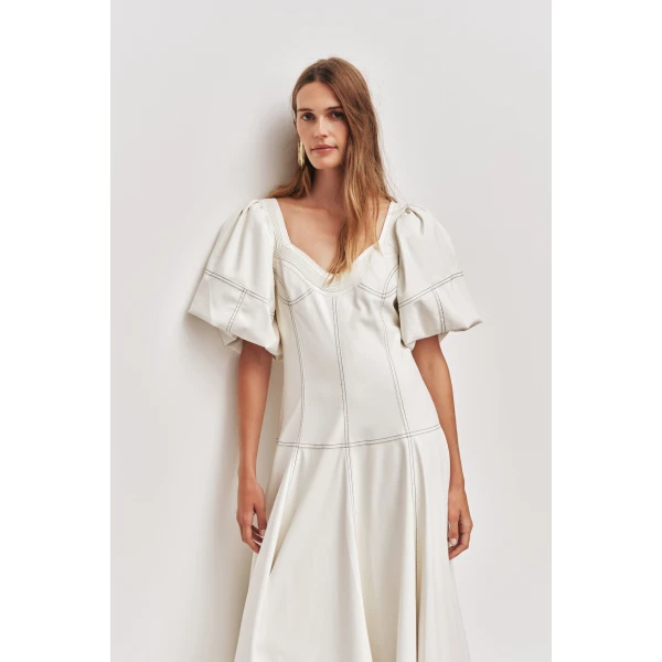 Aje Ether Puff Maxi Dress, view 5