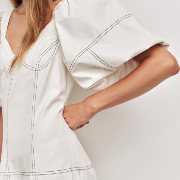 Aje clothing Aus Dresses – structured silhouette with raw femininity from Coveti
