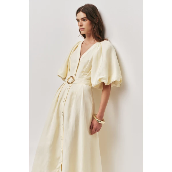 Aje Portrait Midi Dress, view 3