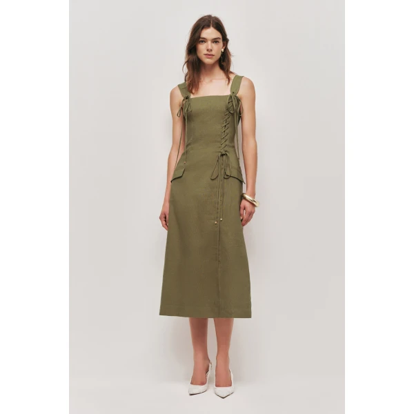 Aje Solene Midi Dress, view 2