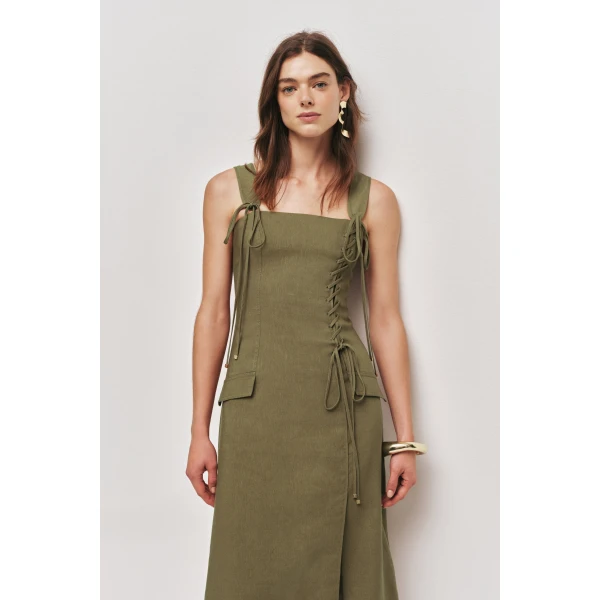 Aje Solene Midi Dress, view 3