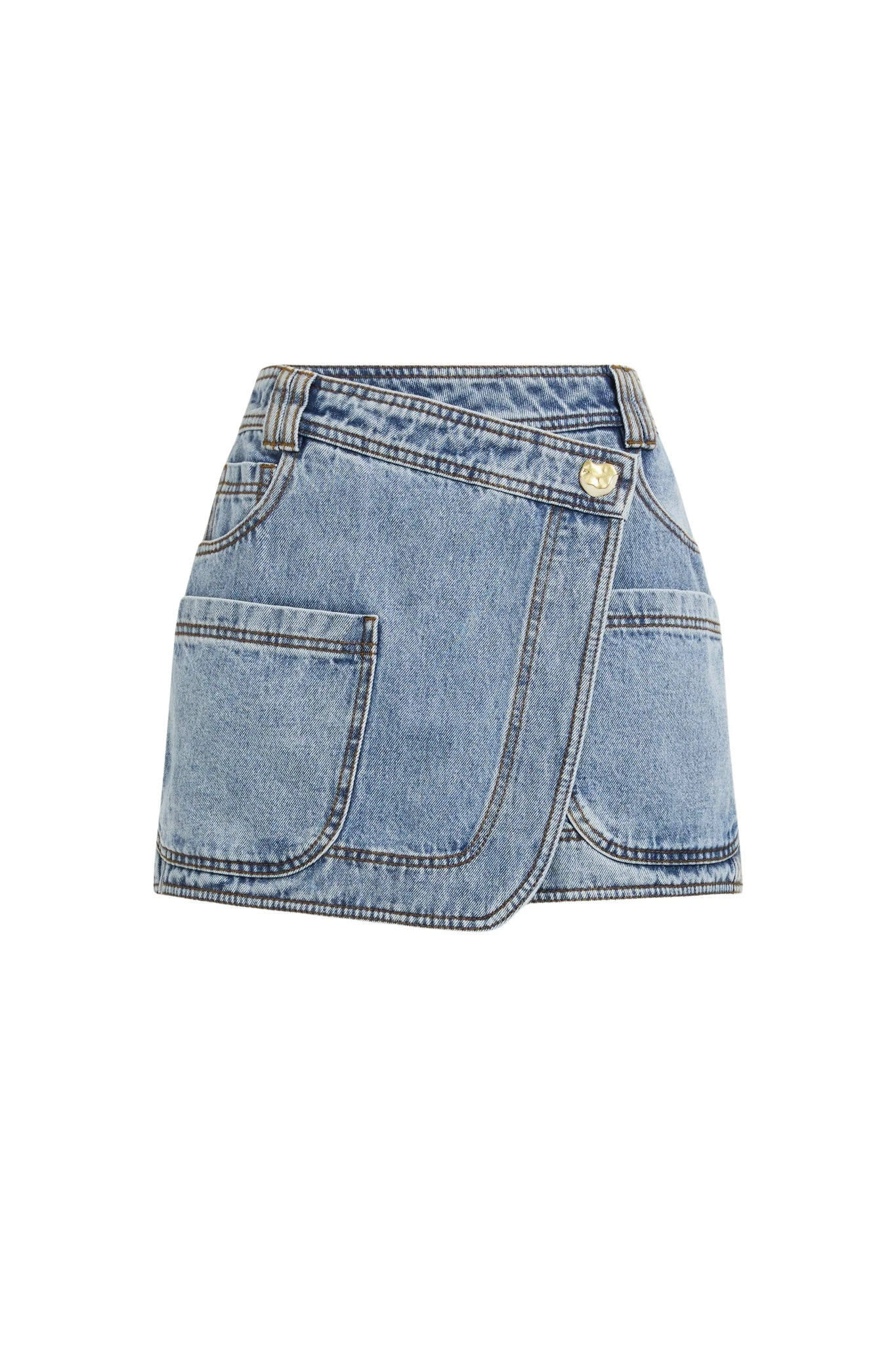 Aje-aus-Shorts-Birch-Denim-Skort-202518227_nobg Aje Blue Shorts