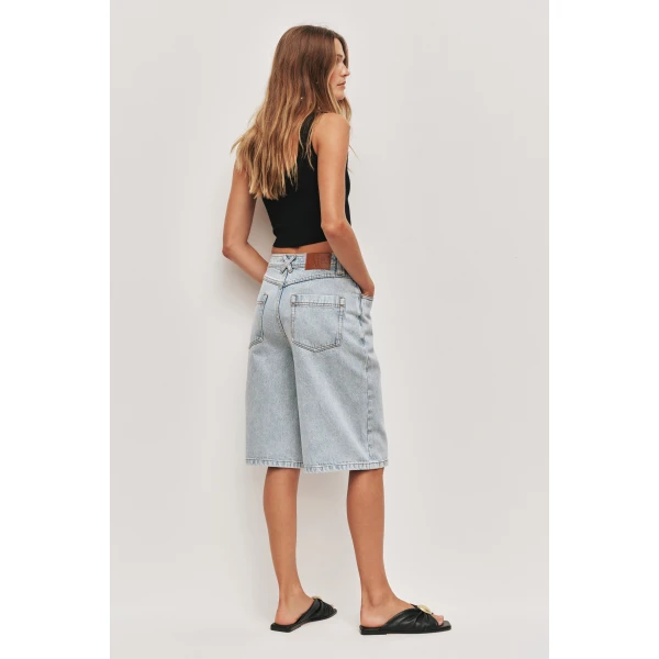 Aje Marlow Denim Bermuda Short, view 5