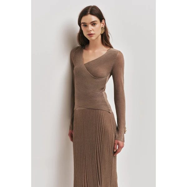 Aje Classique Knit Midi Skirt, view 3