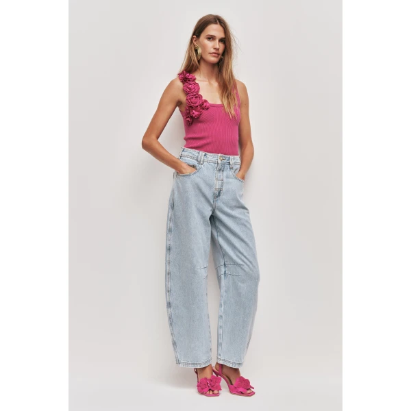 Aje Emmy Flower Knit Tank, view 2