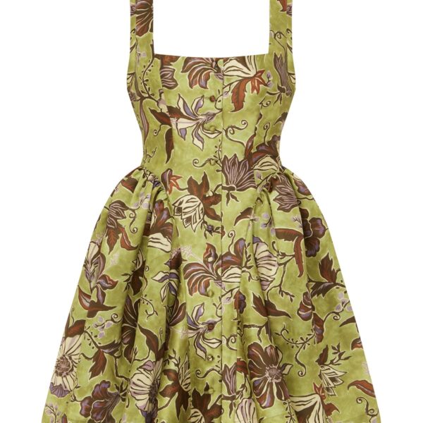 Alemais Citron Flounce Mini Dress