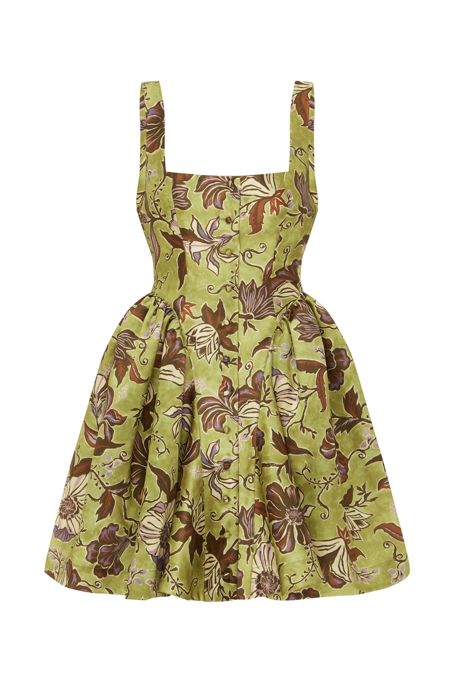 Alemais Citron Flounce Mini Dress