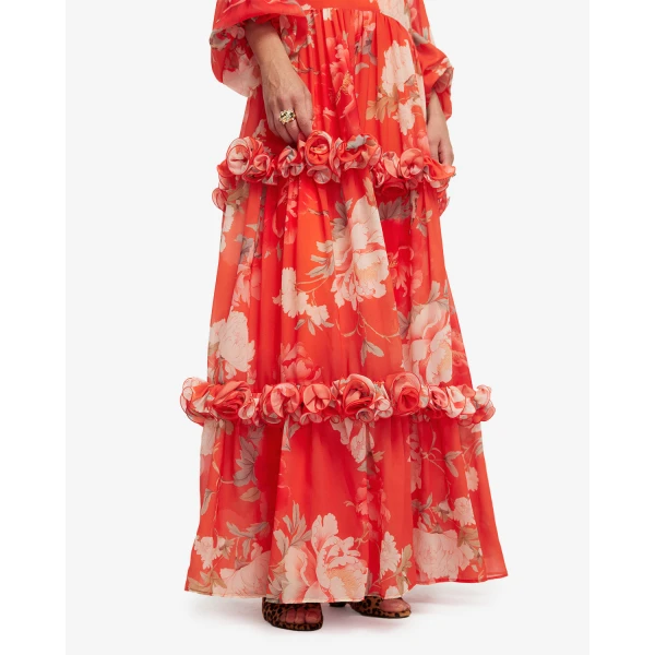 A-line maxi skirt silhouette