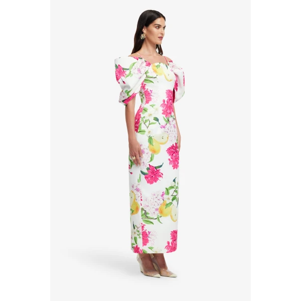 Premium printed maxi dress