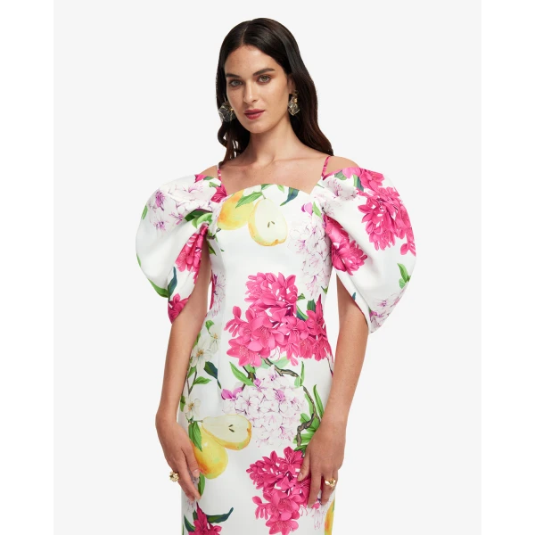 Gathered sculptural short sleeve
