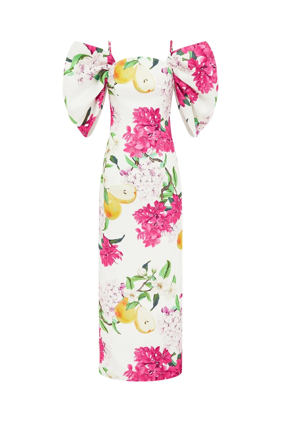 Leo-Lin-Arabella-Maxi-Dress-Floral-Pear-Print Leo Lin Floral Dresses luxury Clothing from Coveti Marketplace