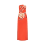 Leo Lin Ava Appliqué Floral Bustier Maxi Dress